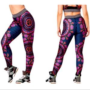 Zumba Mix It Up Fushia Long Legging SZ XSpicy/XS